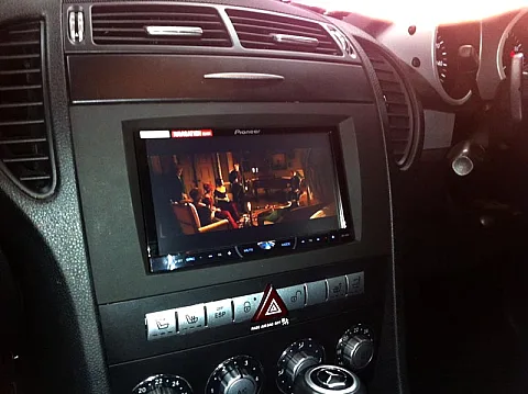 Pioneer AVH-4400BT DVD System installed in Mercedes SLK 2007
