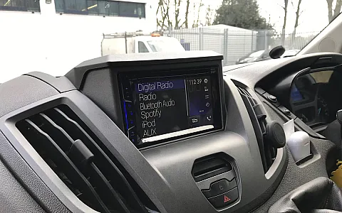 Ford Transit – 2016 Pioneer AVH-A3100DAB with Under seat subwoofer