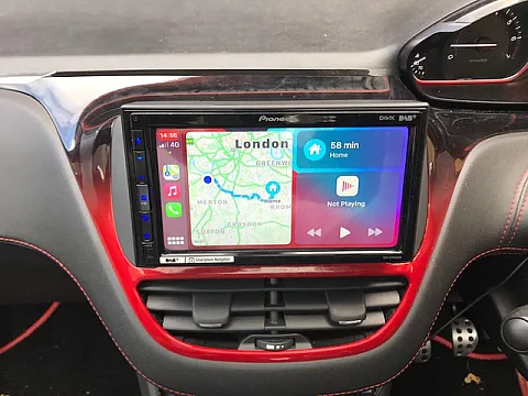 Peugeot 208 2014 Old Double Din Stereo Replaced