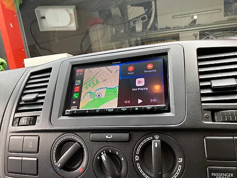 VW transporter T5 2013 Kenwood DMX8019 DABS Multimedia installed