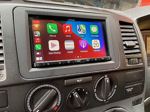 VW transporter T5 2013 Kenwood DMX8019 DABS Multimedia installed