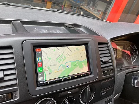 VW transporter T5 2013 Kenwood DMX8019 DABS Multimedia installed