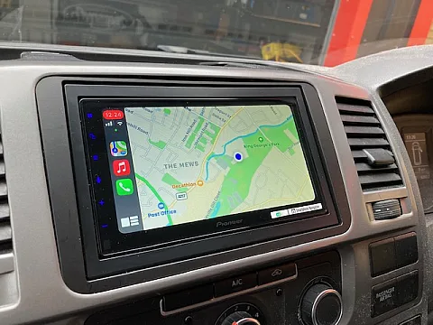 VW Transporter T5 62 reg Pioneer SPH-DA250 installed