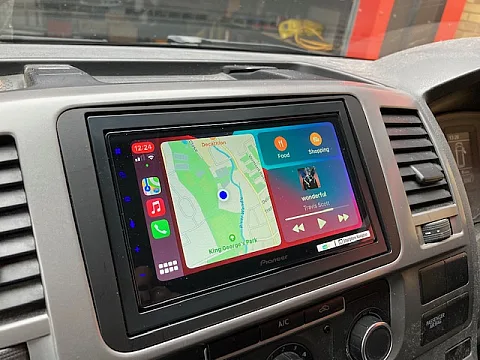 VW Transporter T5 62 reg Pioneer SPH-DA250 installed