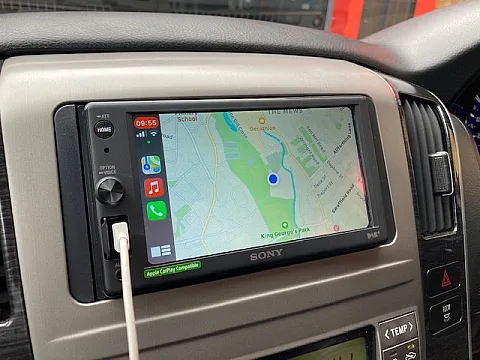 Toyota Alphard 2007 fitted with Sony XAV-AX1005DB