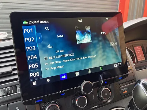 VW Transporter 2015 fitted Kenwood DMX9720XDS 10.1” floating screen