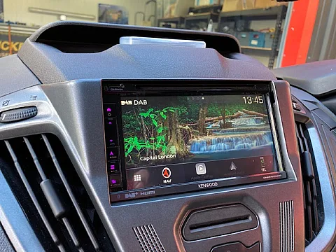 Ford Transit Custom fitted with Kenwood DNX5190DABS & Rear Camera