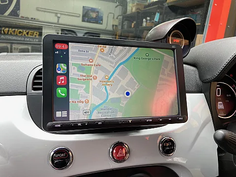 Fiat Abarth 2015 fitted with Sony XAV-AX8050D Stereo