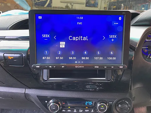 Toyota Hilux 2008 fitted with Sony XAV-AX8050DAB Double Din Screen