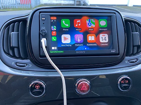 Fiat 500 2019 fitted with Sony XAV-AX1005DB Stereo