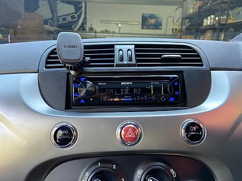 Fiat 500 2009 Model fitted Sony MEX-N4300BT plus FKIT-FIAT-28 fitting kit