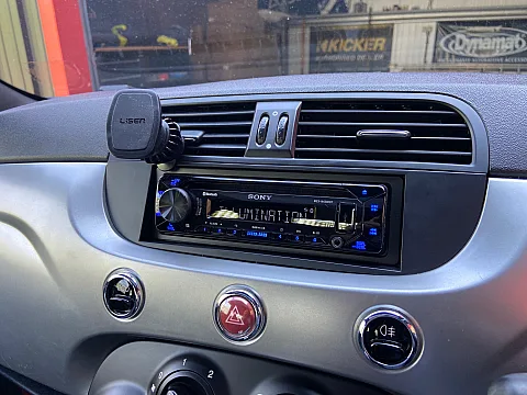 Fiat 500 2009 Model fitted Sony MEX-N4300BT plus FKIT-FIAT-28 fitting kit