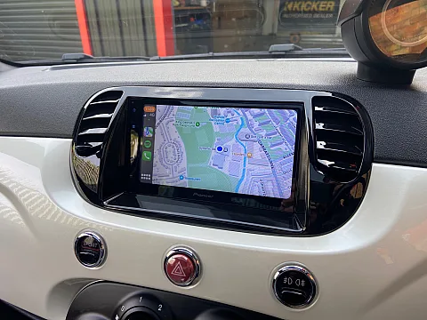 Fiat 500 Abarth 2015 fitted Pioneer SPH-DA160DAB using CTKFT02 Fitting kit