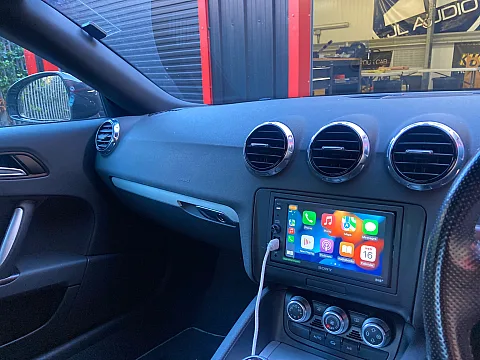 Audi TT 2013 model upgraded with Sony XAV-AX1005DB CarPlay stereo