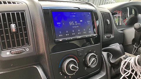 Fiat Ducato 2019 fitted with Sony XAV-AX5650 CarPlay Stereo