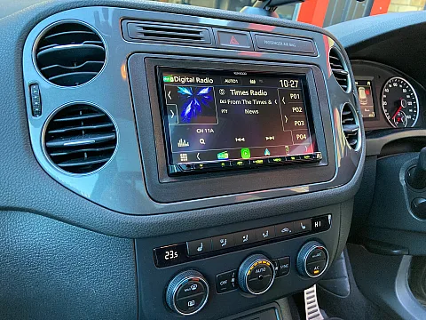 VW Tiguan 2015 fitted with Kenwood DMX8020DABS CarPlay/Android Auto stereo
