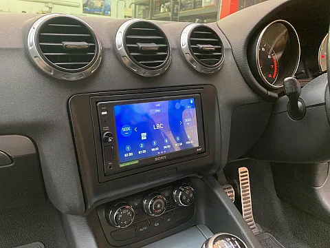 Audi TT 2008 fitted with Sony XAV-AX1005DAB Multimedia stereo