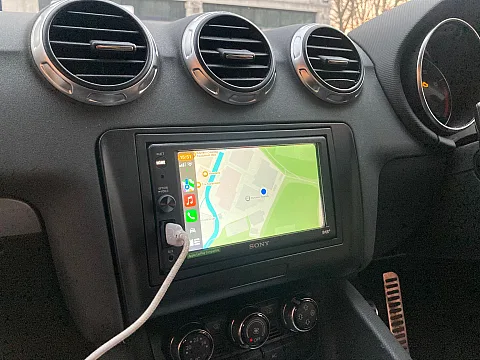 Audi TT 2008 fitted with Sony XAV-AX1005DAB Multimedia stereo