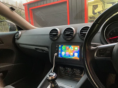 Audi TT 2008 fitted with Sony XAV-AX1005DAB Multimedia stereo