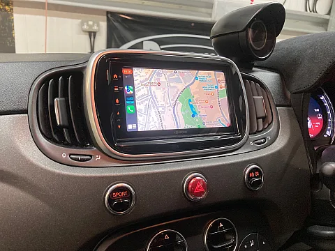 Fiat 500 Abarth 2018 upgraded with Kenwood DMX7722DABS CarPlay Stereo