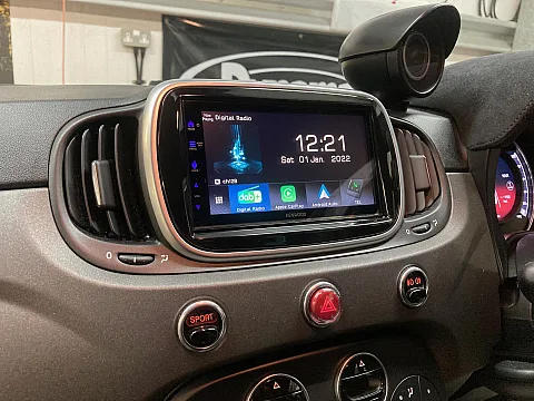 Fiat 500 Abarth 2018 upgraded with Kenwood DMX7722DABS CarPlay Stereo