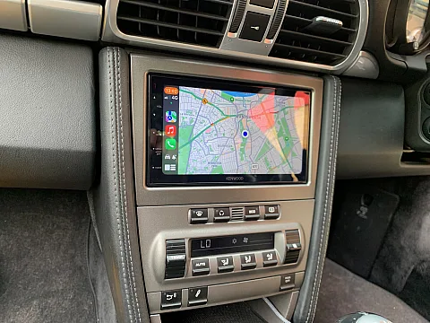 Porsche 997 2007 fitted with Kenwood DMX5020DABS Carplay stereo