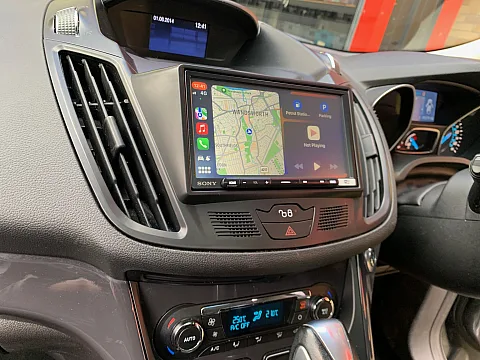 Ford Kuga 2014 fitted with Sony XAV-AX4050 Wireless CarPlay stereo