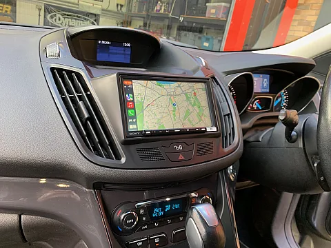 Ford Kuga 2014 fitted with Sony XAV-AX4050 Wireless CarPlay stereo