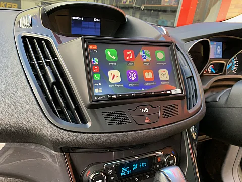 Ford Kuga 2014 fitted with Sony XAV-AX4050 Wireless CarPlay stereo