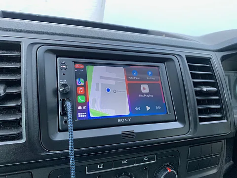 VW Transporter T6 2017 upgraded with Sony XAV-AX1000 CarPlay stereo