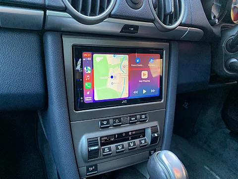 Porsche Boxster 2006 fitted with a JVC KW-M560BT CarPlay/Android Auto stereo
