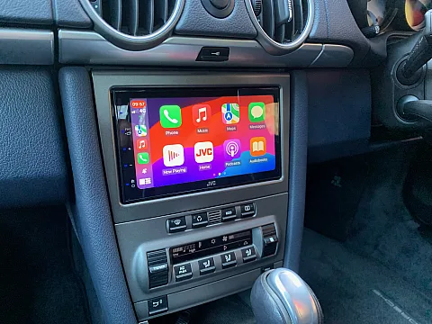 Porsche Boxster 2006 fitted with a JVC KW-M560BT CarPlay/Android Auto stereo