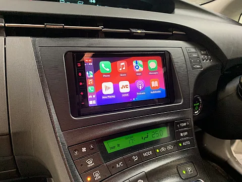 Toyota Prius 2011 upgraded with a JVC KW-M785DBW CarPlay/Android Auto stereo & CMOS-230 Reversing Camera