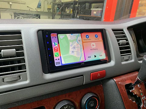 Toyota Hiace 2008 model Upgraded with JVC KW-M593BT CarPlay Stereo