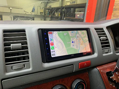 Toyota Hiace 2008 model Upgraded with JVC KW-M593BT CarPlay Stereo