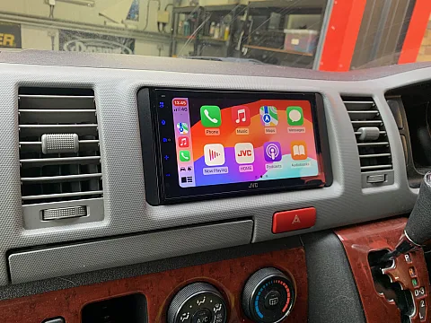 Toyota Hiace 2008 model Upgraded with JVC KW-M593BT CarPlay Stereo