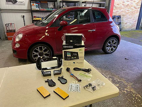 Fiat 500 2015 upgraded with Kenwood DMX7722DABS Wireless CarPlay Stereo