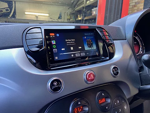 Fiat 500 2015 upgraded with Kenwood DMX7722DABS Wireless CarPlay Stereo