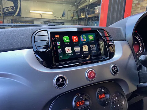 Fiat 500 2015 upgraded with Kenwood DMX7722DABS Wireless CarPlay Stereo