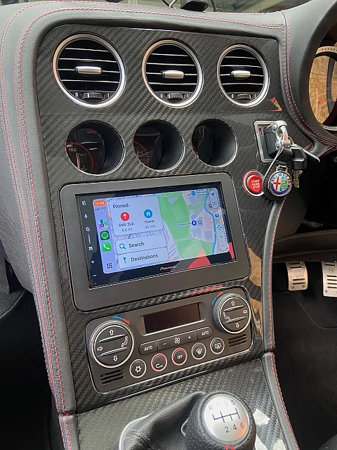 Alfa Romeo Brera 2009 Upgraded with a Pioneer SPH-DA77DAB wireless CarPlay stereo