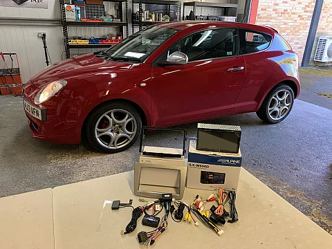 Alfa Romeo Mito 2013 model upgraded with the Alpine ILX-W690d stereo