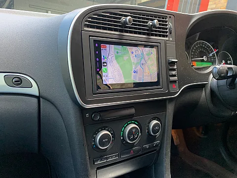 Saab 9-3 2010 upgraded with the Pioneer SPH-DA77DAB wireless Car Play stereo