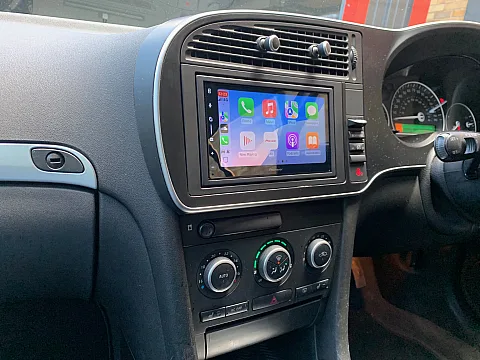 Saab 9-3 2010 upgraded with the Pioneer SPH-DA77DAB wireless Car Play stereo