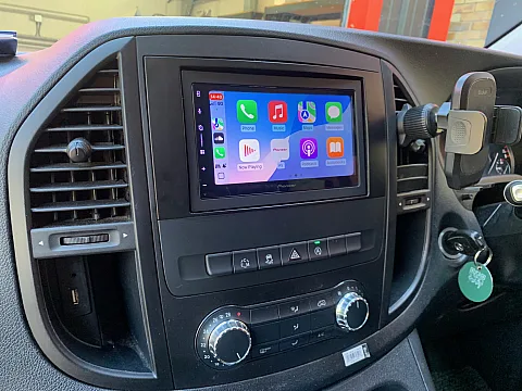 Mercedes Vito 2018 upgraded with Pioneer wireless Car Play stereo model SPH-DA77DAB