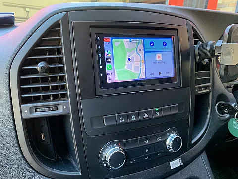 Mercedes Vito 2018 upgraded with Pioneer wireless Car Play stereo model SPH-DA77DAB