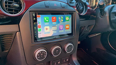 Mazda MX-5 2014 model upgraded with Kenwood DMX7722DABS Wireless CarPlay Stereo