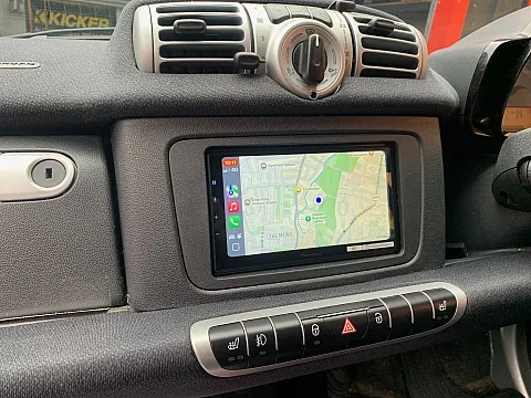 Smart Car 2012 upgraded with Pioneer SPH-EVO64DAB CarPlay/Android Auto Stereo
