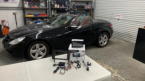 Mercedes-Benz SLK 2006 fitted with Kenwood DMX7722DABS Wireless CarPlay Stereo
