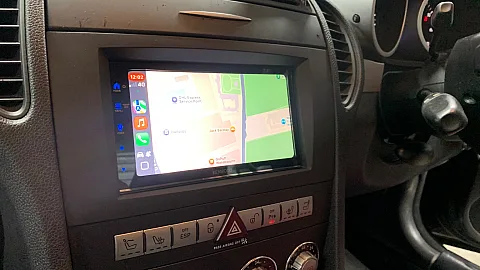Mercedes-Benz SLK 2006 fitted with Kenwood DMX7722DABS Wireless CarPlay Stereo