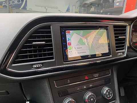 Seat Leon 2015 upgraded with JVC KW-M695DBW 6.8" CarPlay Stereo